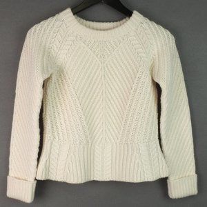 Burberry Cream Cable Knit Sweater